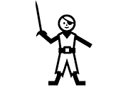 Makaton symbol for Pirate