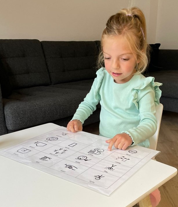 Ava using Makaton symbols